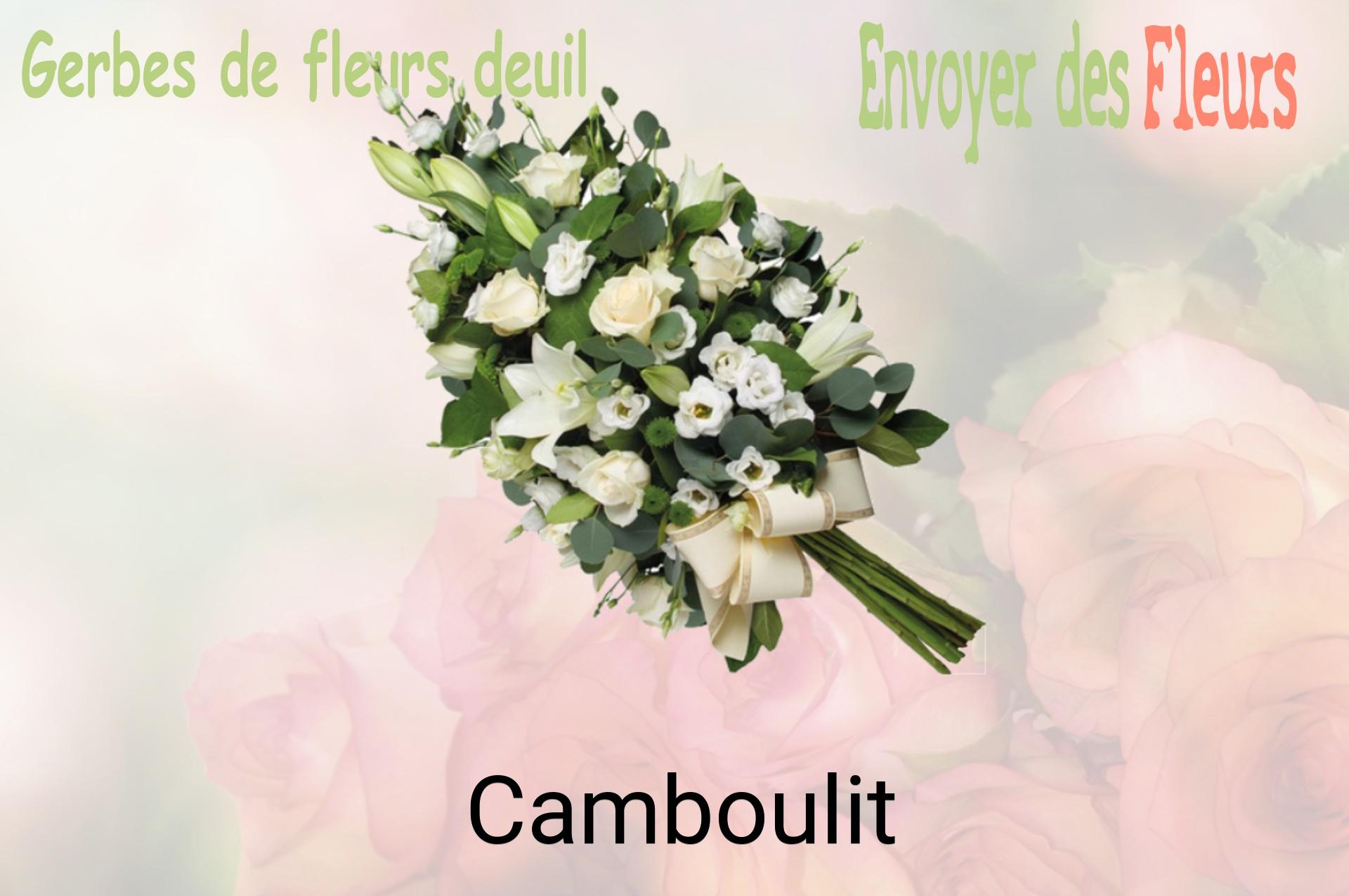 Gerbe de fleurs de deuil livrée à Camboulit